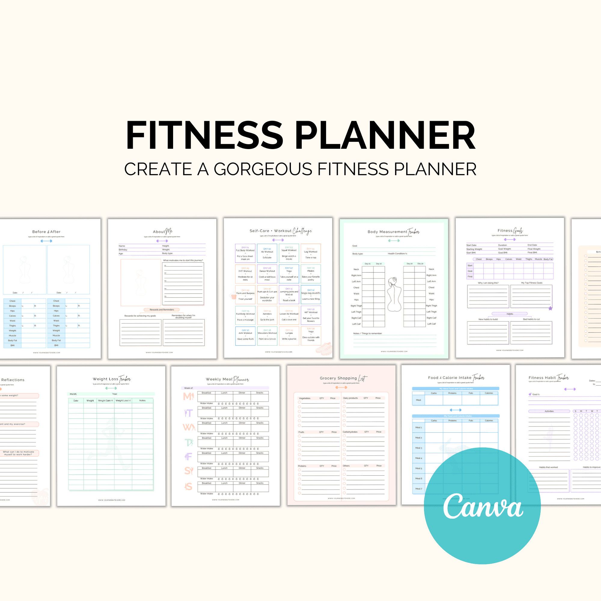 Free Fitness Planner Printable Book