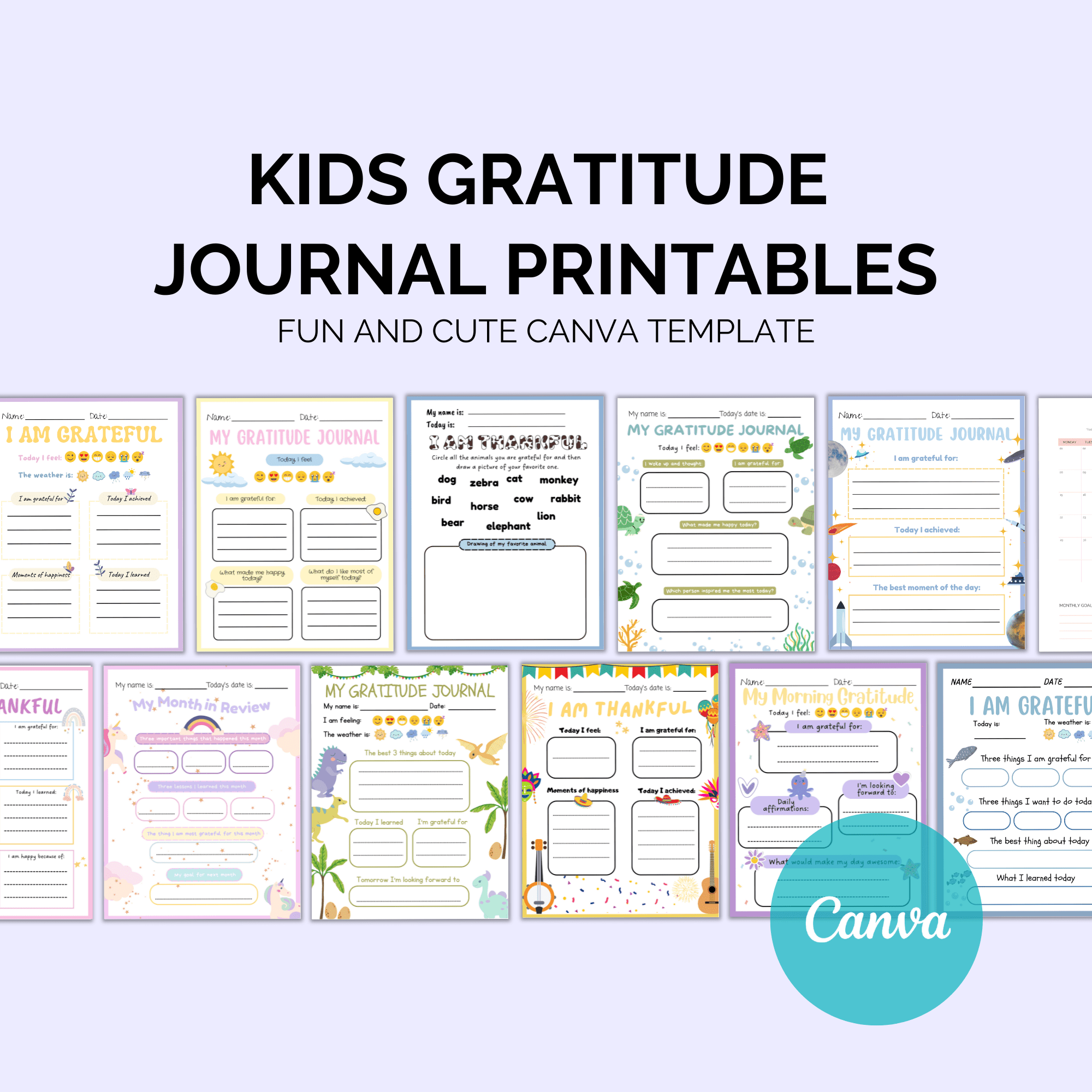 Gratitude Journal for Kids with FREE Printable Journal Pages!