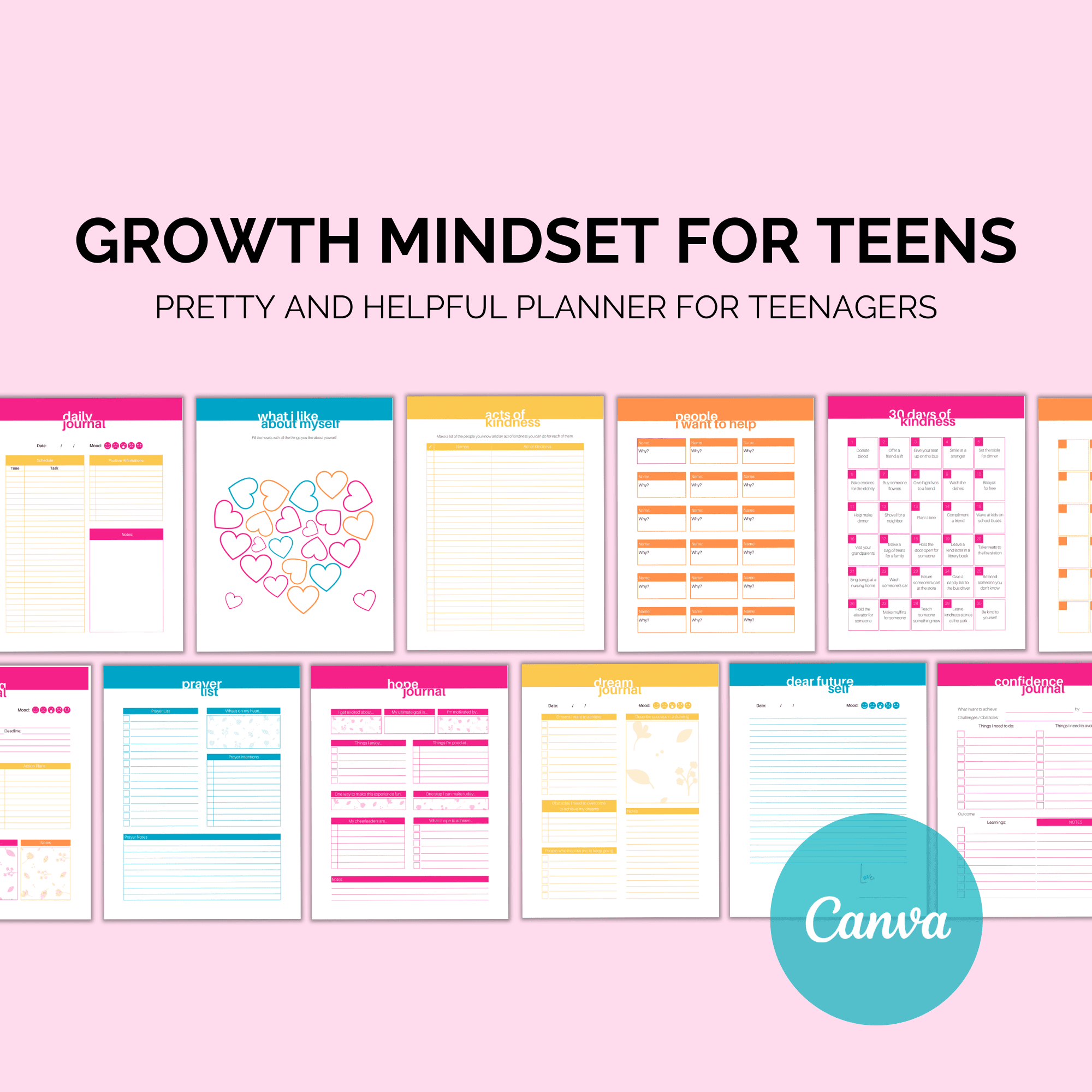 Teenage Growth Mindset Planner – Freedom By Number