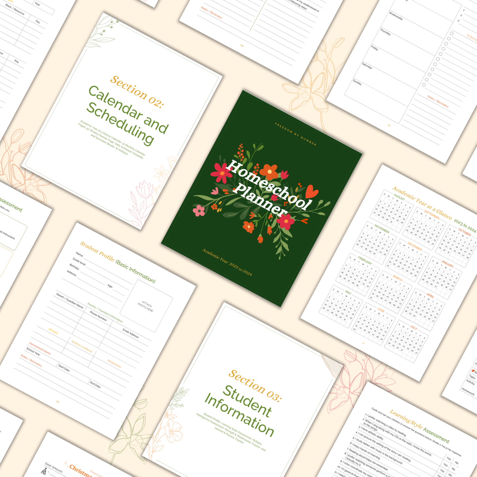 Homeschool planner freedom by number